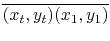 $ \overline{{(x_t,y_t)(x_1,y_1)}}$